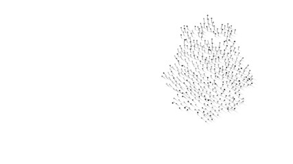 3d rendering of nails in shape of symbol of raspberry with shadows isolated on white background