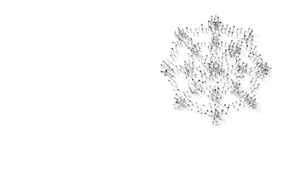 3d rendering of nails in shape of symbol of cobweb with shadows isolated on white background © Destrosvet