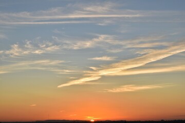 sunset in the sky