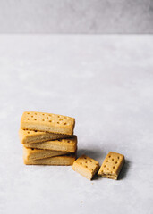 Pile of cookies, shortbread biscuits