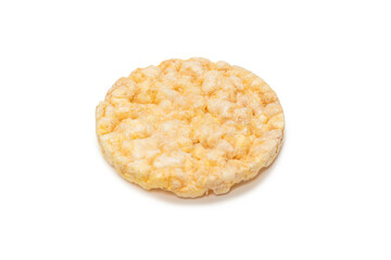 Rice wafer isolated on white background.