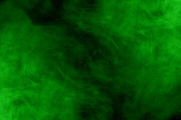 Green steam on a black background.