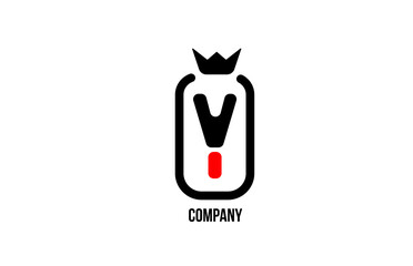 Y black white crown alphabet letter logo for company and corporate. Red color luxury design. Can be used as an icon for a product or brand