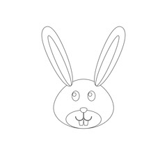 children's drawing of a cute rabbit baby