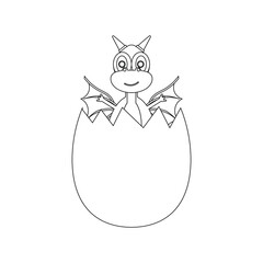 children's drawing of baby dragon cute