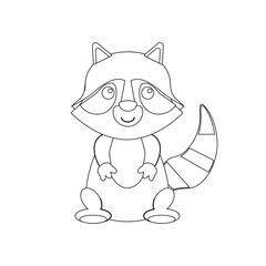 children's drawing of a cute raccoon baby