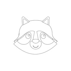 children's drawing of a cute raccoon baby