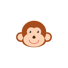 Fototapeta premium children's drawing of cute baby monkey