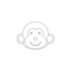children's drawing of cute baby monkey