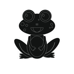children's drawing of a cute frog baby