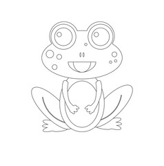 children's drawing of a cute frog baby