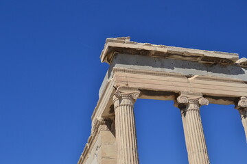 Part of Parthenon in Athens, Greece