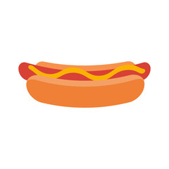 Hot Dog. Vector illustration.