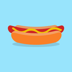 Hot Dog. Vector illustration.