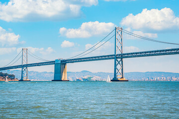 Yerba Buena Island and the Bay Bridge in San Francisco, California, USA