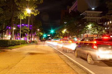 Fototapeta na wymiar Foto de longa exposição Praça da Liberdade Belo Horizonte MG.