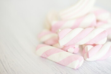 Obraz na płótnie Canvas marshmallow pattern background, pastel color dessert, sweet food, yummy pastel for kids