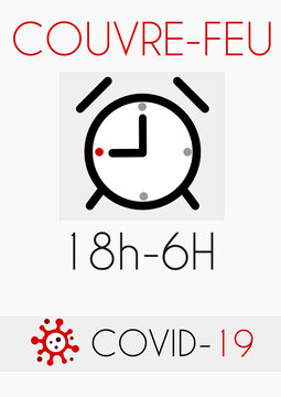 Affiche Couvre feu 18h 6H