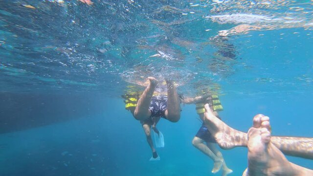 Saving a people from boat crashe accident in the sea, cruise ship sinking