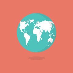 Earth globes. Vector illustration.