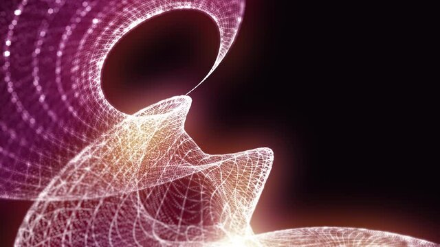 A seamless gleam abstract form in the deep 3D environment. Fractal digital art.