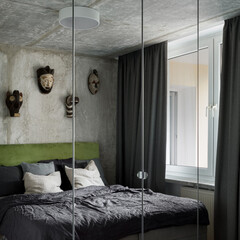 Concrete in bedroom