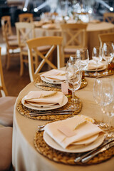 festive table glasses decoration party luxury restaurant