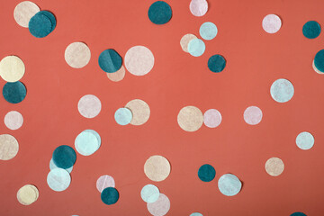 colorful confetti on white background