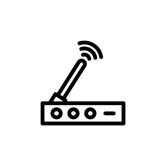 wifi router outline Icon. internet of think vector illustration on white background