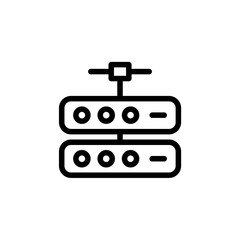 server outline Icon. internet of think vector illustration on white background