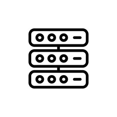 data base outline Icon. internet of think vector illustration on white background