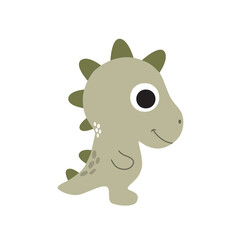 Funny little cartoon dinosaur. Vector illustration - 405638316