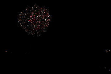Fototapeta premium fireworks in black sky