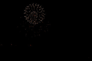 Fototapeta premium fireworks in black sky