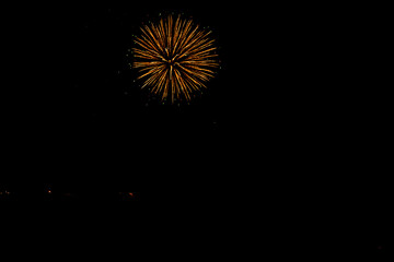 fireworks in black sky