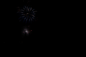 Fototapeta premium fireworks in black sky