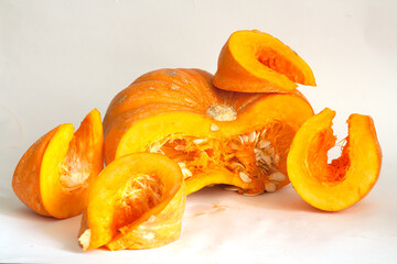 Still life of vezha vegetables on a white background