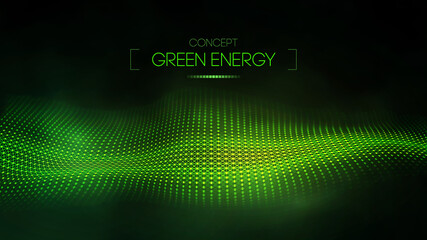 Green energy concept. Vector green technology background. Futuristic vector illustration.