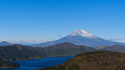 Fototapeta premium 富士山と月