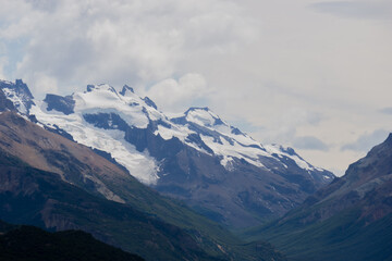 snowy mountain in andes range patagonian argentina