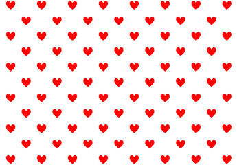赤いハート模様の壁紙