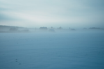 fog over the village