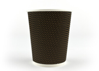Vaso doble capa para cafe de carton reciclado con textura