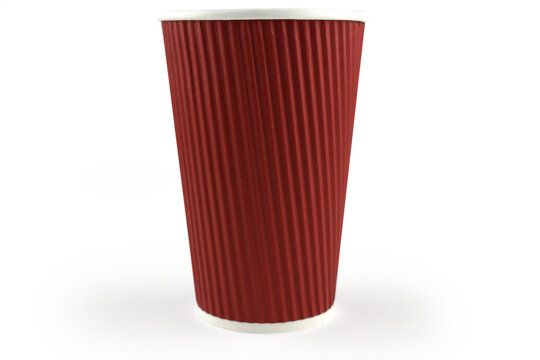 Vaso para caf&eacute; de caron reciclado con textura vertical 
