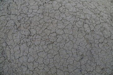 Texture of the dried earth with clay and sand, close-up. Dry cracked earth background, clay desert texture.
