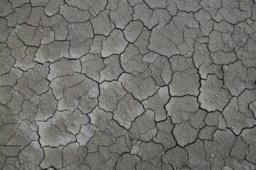 Texture of the dried earth with clay and sand, close-up. Dry cracked earth background, clay desert texture.