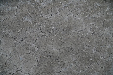 Texture of the dried earth with clay and sand, close-up. Dry cracked earth background, clay desert texture.