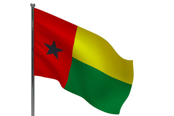 Guinea-Bissau flag on pole icon