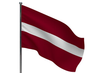latvia flag on pole icon