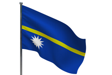 Nauru flag on pole icon